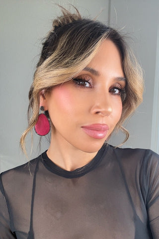 Leather 925 Sterling Silver Teardrop Earrings - Born To Glam