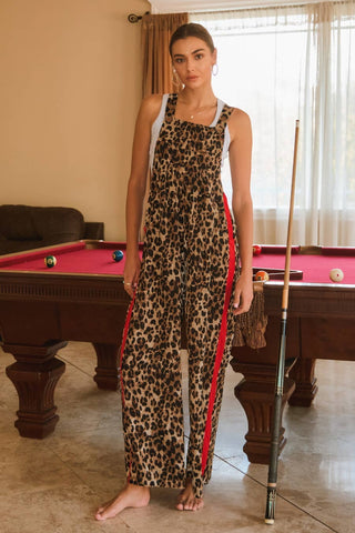 Leopard Printed Overall Jumpsuit - Born To Glam