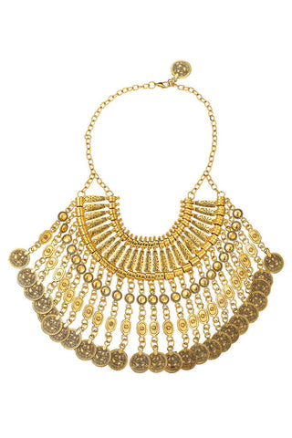 Emma Bronze Coin Necklace - Born To Glam