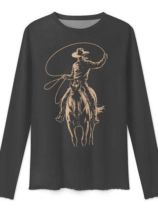 Roping Cowboy Mesh Graphic Top — Faire photo 2