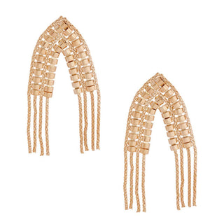 Gold Pointed Arch Earrings - Born To Glam