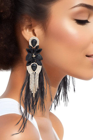 Tassel Black  Feather for Women - Born To Glam