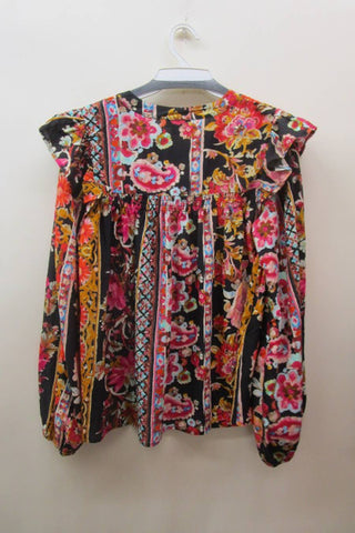 Floral Printed Peasant Blouse - Born To Glam