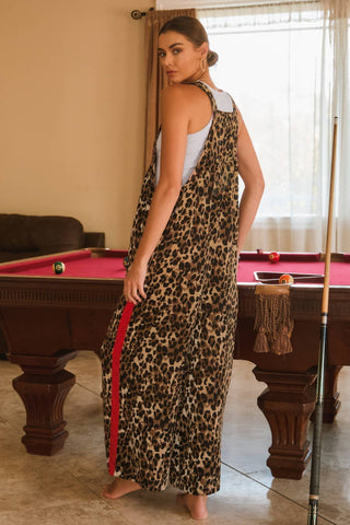 Leopard Printed Overall Jumpsuit - Born To Glam
