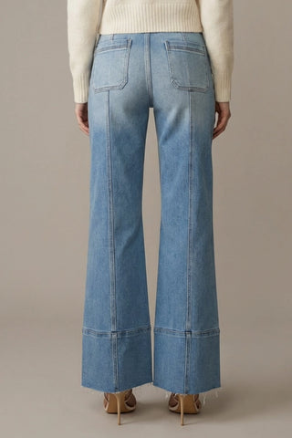 High Rise Tummy Control Palazzo Jeans