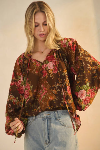 Floral Printed Blouse - Born To Glam