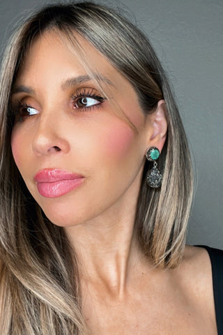 Silver Crystal Gemstone Sterling Silver Earring - Born To Glam