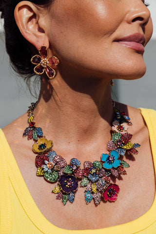 Floral Statement Necklace - Born To Glam