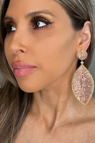 Meticulous Crystal Leaf Statement Earring - Born To Glam