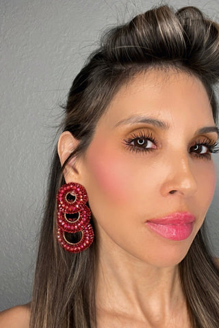 Triple Circle Crystal Statement Earring - Born To Glam