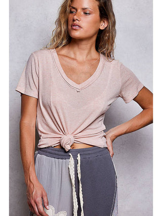 Pink Signature Jersey Stone Washed Top duplicate