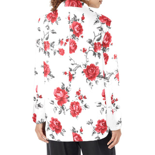 Mexican Red Rose Floral Blazer view 5