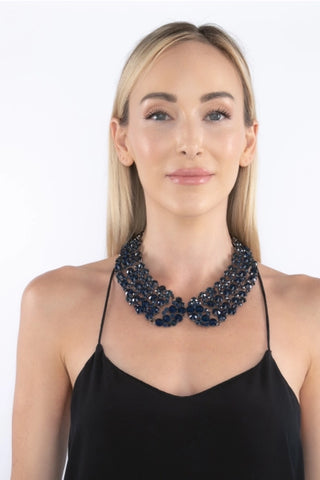 Dark Blue Diana Statement Necklace