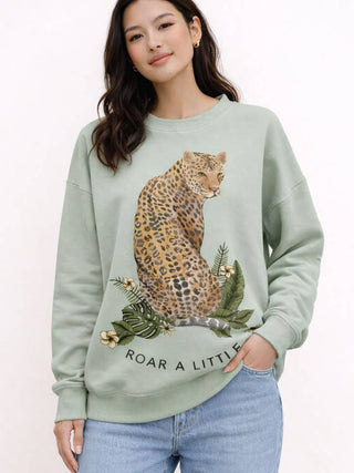 Sage Roar A Little Graphic Sweatshirt
