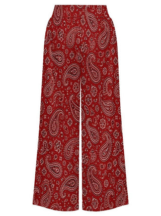 Red Paisley Bandana Wide Leg Pants — Faire photo 5