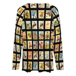 Cowboy Collage Long Sleeve Top view 3