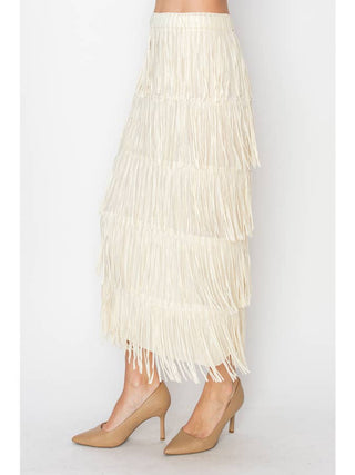 Maxi Fringe Skirt - Born To Glam