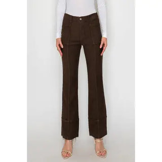 Chocolate High Rise Bootcut Jeans