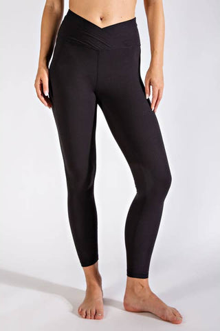 V Waist Full Length Leggings by Born To Glam