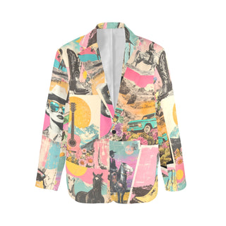 Retro Pop Western Collage Blazer view 11