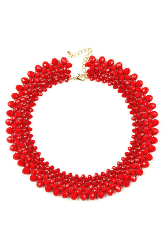 Anita Statement Necklace - Red - Born To Glam