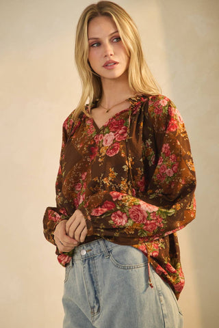 Floral Printed Blouse - Born To Glam