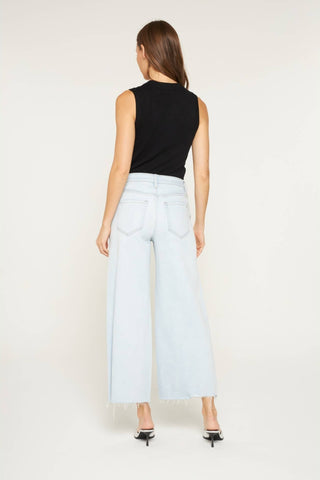 Mica High Rise Wide with Distressed Leg - Born To Glam