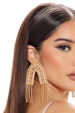 Gold Pointed Arch Earrings - Born To Glam