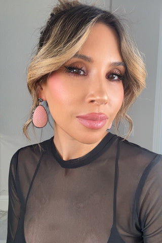 Leather 925 Sterling Silver Teardrop Earrings - Born To Glam