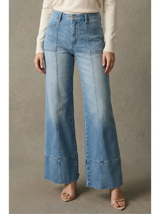 High Rise Tummy Control Palazzo Jeans