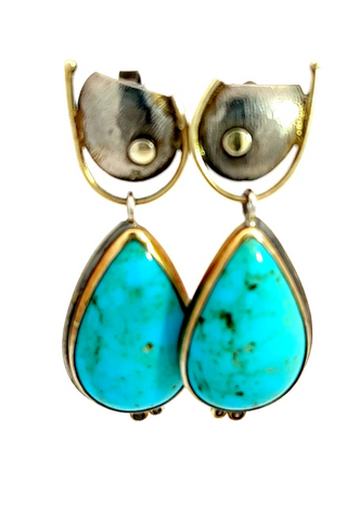 Turqouise Aqua Vision Sterling Silver Earring - Born To Glam