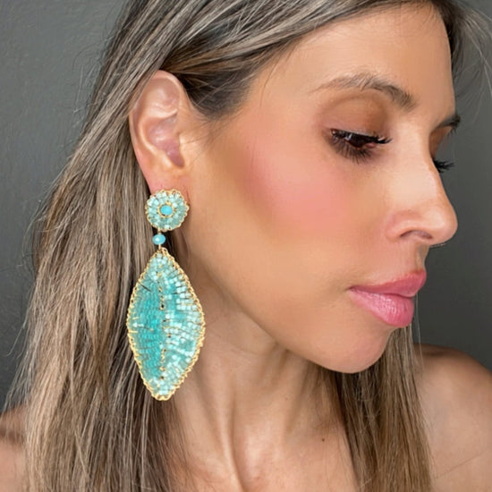 Meticulous Crystal Leaf Statement Earring - Born To Glam