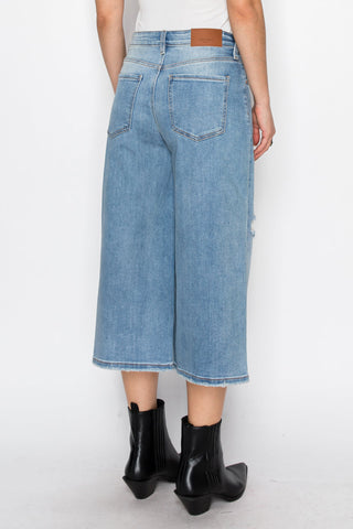 Medium Wash Ultra High Rise Relaxed Denim Jorts - view 5