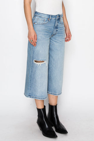 Medium Wash Ultra High Rise Relaxed Denim Jorts - view 3