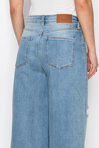 Medium Wash Ultra High Rise Relaxed Denim Jorts - view 8