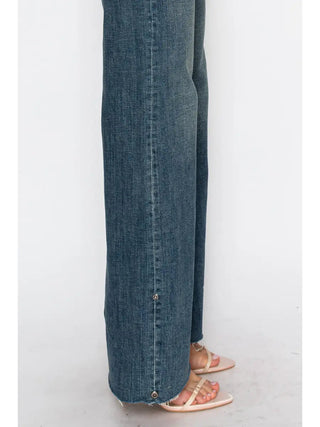 Elise Tummy Control High Rise Wide Leg Jeans - view 9