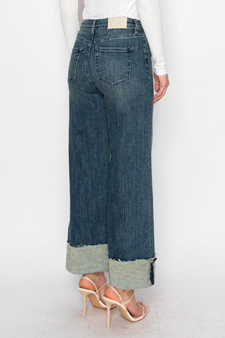 Elise Tummy Control High Rise Wide Leg Jeans - view 4