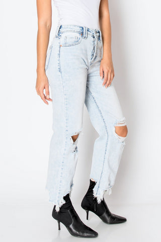 Light Wash Raelynn Tummy Control High Rise Modern Wide Jeans view 3