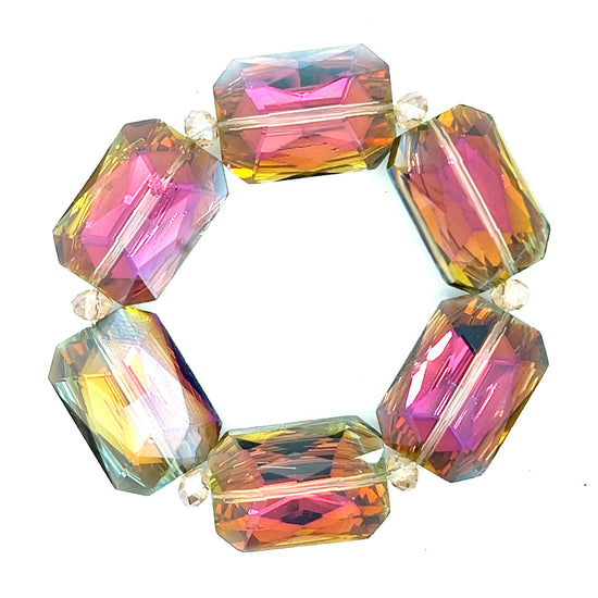 Rectangle Crystal Stretch Bracelet