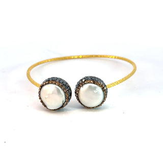 Double Gemstone 925 Sterling Silver Adjustable Bracelet - Born To Glam