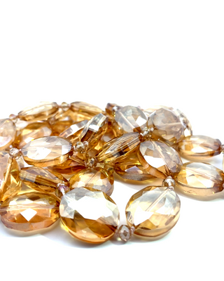 Crystal Oval Long Necklace - Born To Glam