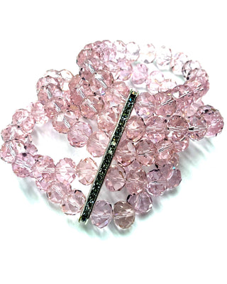 Multistrand Crystal Statement Bracelet - Born To Glam