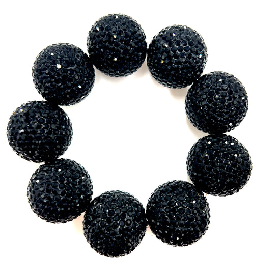 Crystal Sphere Stretch Statement Bracelet