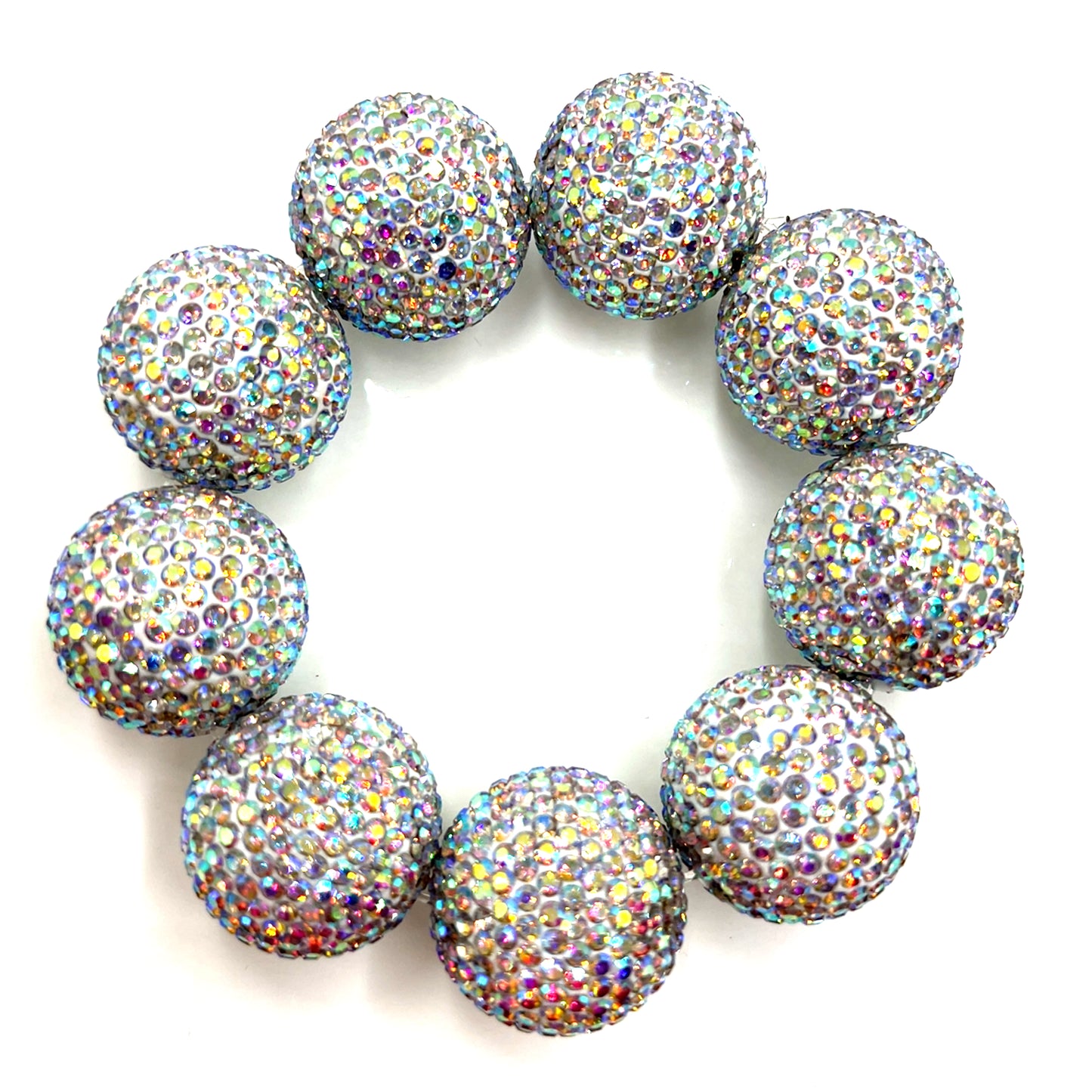 Crystal Sphere Stretch Statement Bracelet