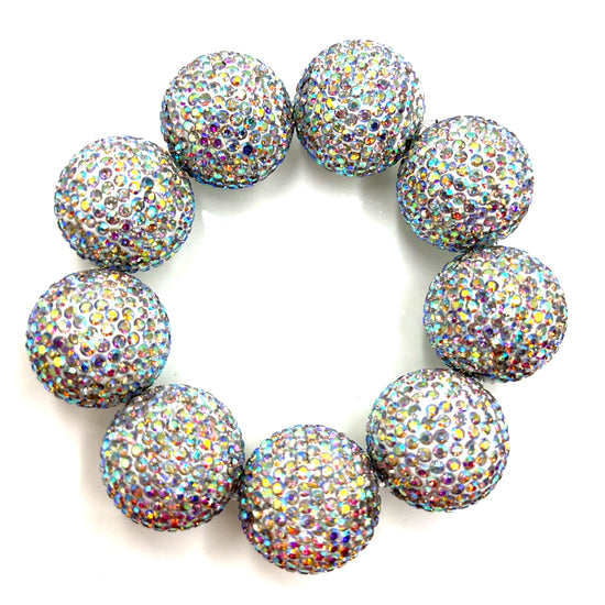 Iridescent Crystal Sphere Stretch Bracelet