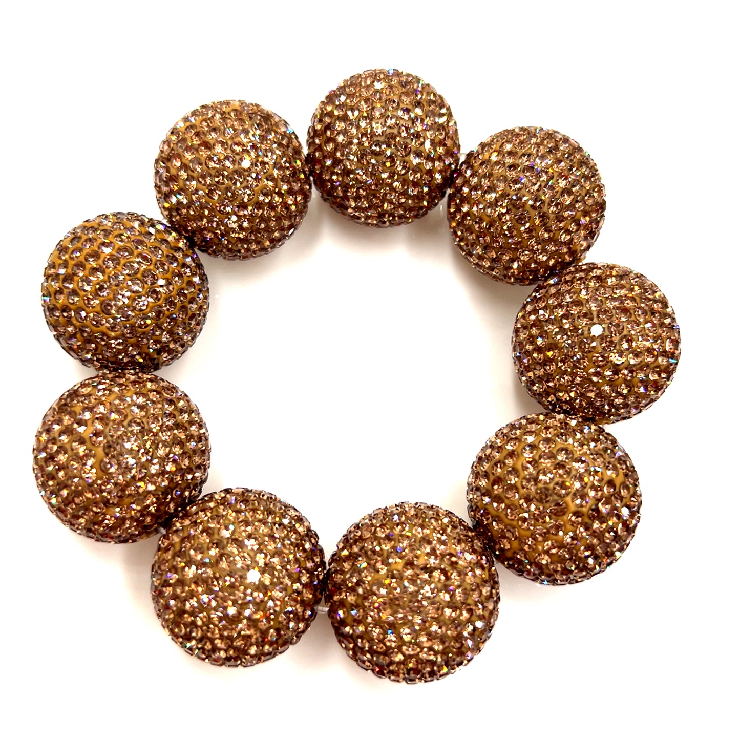 Crystal Sphere Stretch Statement Bracelet