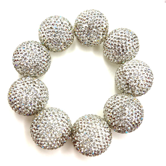 Crystal Sphere Stretch Statement Bracelet