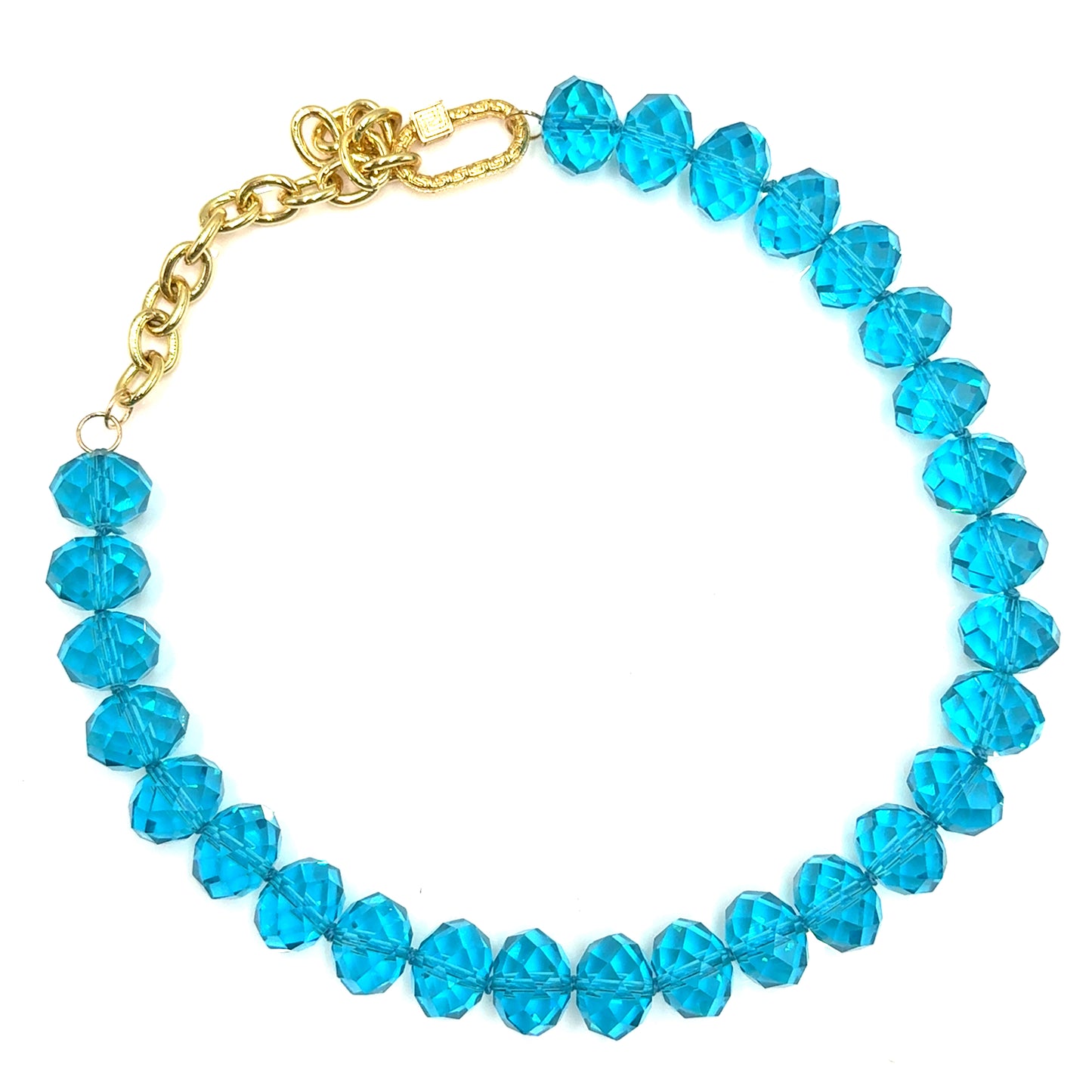 Adjustable 16mm Rondelle Short Necklace Born To Glam