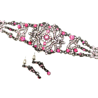 Crystal Choker Necklace Set - Born To Glam