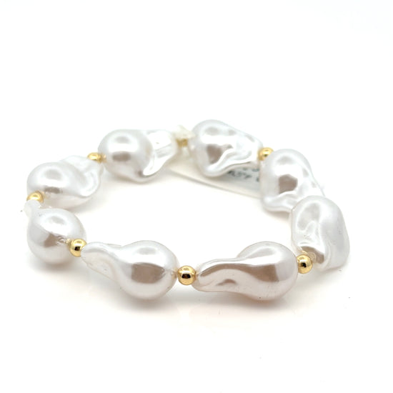 Lilly Pearl Stretch Bracelet - Born To Glam Born To Glam